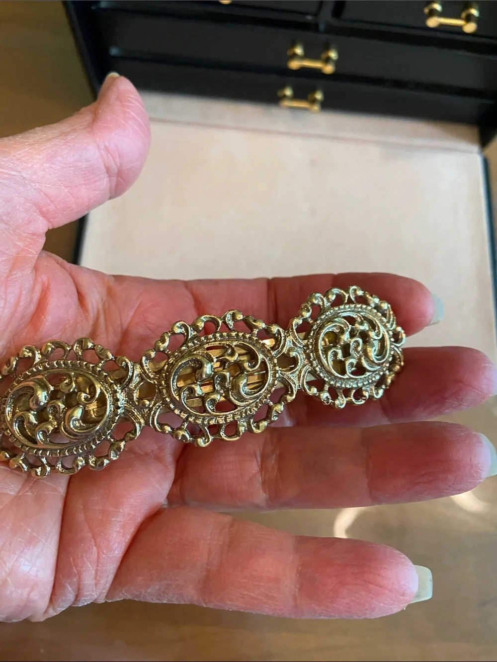 VTG 1928 Hair Jewelry Barrette Deadstock  Made in USA/France. Never worn.